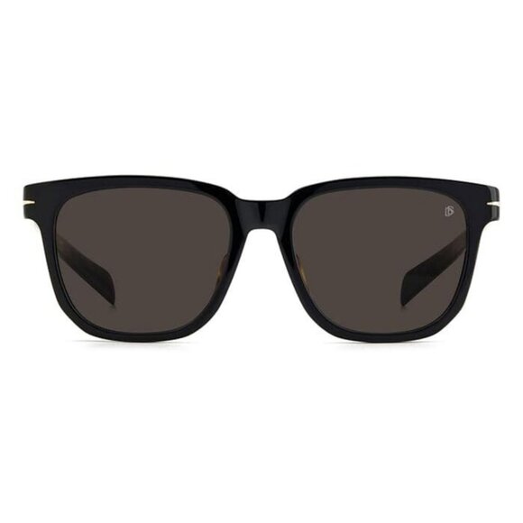 New DAVID BECKHAM Black Rectangle DB 7067/F/S WR7IR Sunglasses Women - Picture 2 of 4